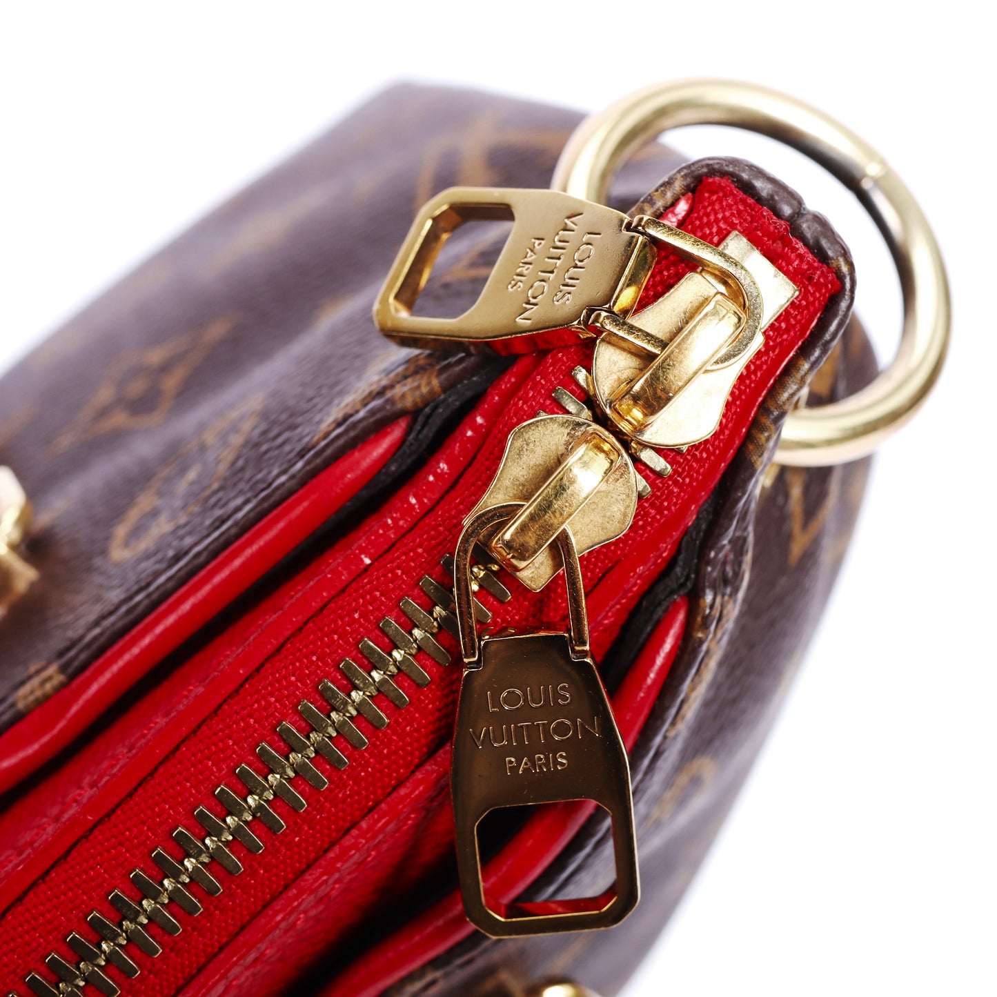 Pre-Owned Louis Vuitton Pallas Small Size Monogram Brown Coated Canvas Shoulder Bag 58329595