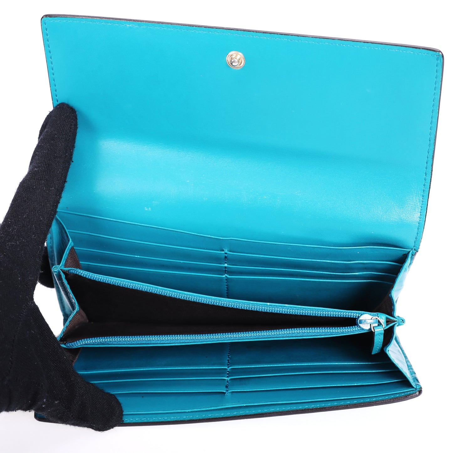 Pre-Owned Gucci Blue Calfskin Wallet 58339688