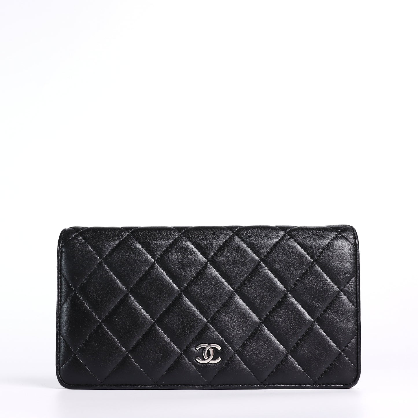 Pre-Owned Chanel Black Quilted Lambskin Long Wallet 60036868