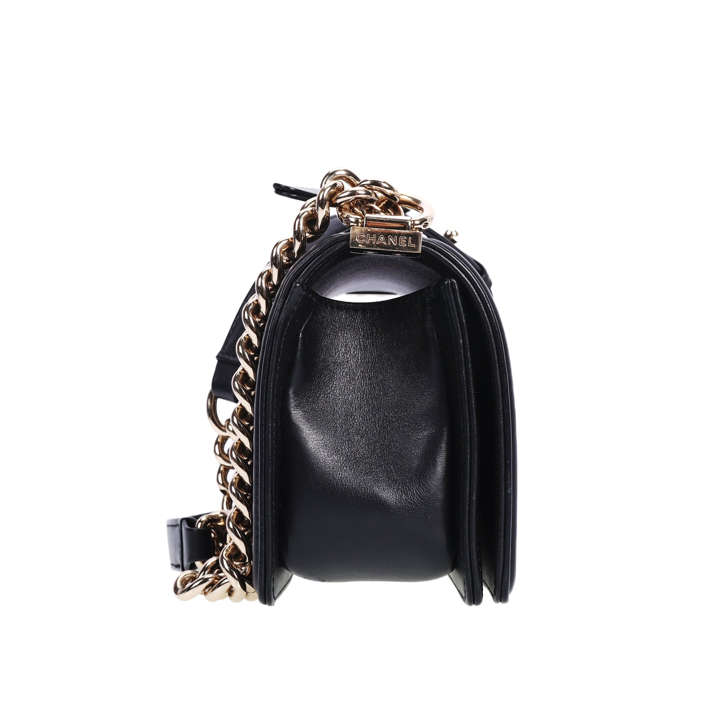 Pre-Owned Chanel Le Boy Small Size Black Calfskin Crossbody Bag 60641292 L