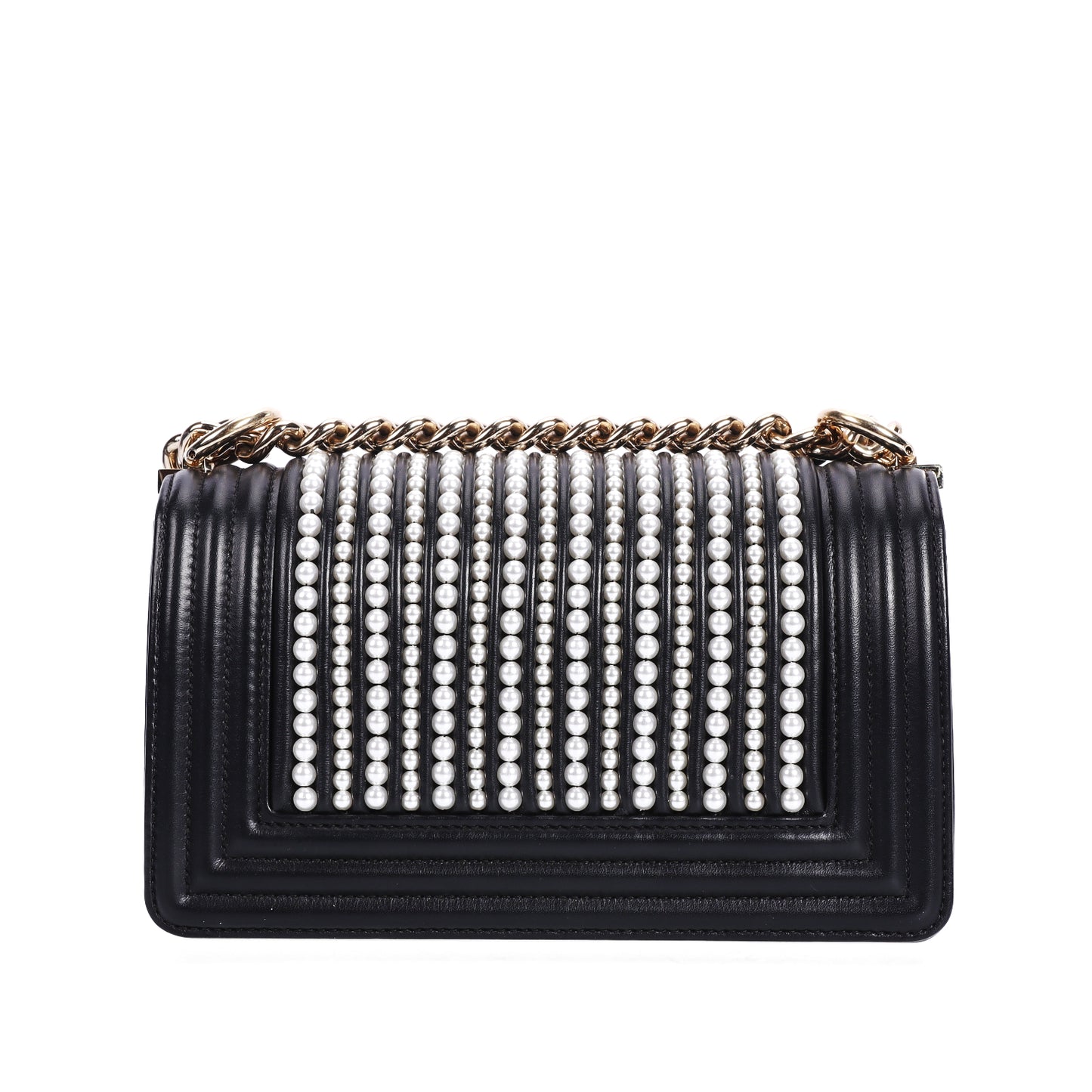 Pre-Owned Chanel Le Boy Small Size Black Calfskin Crossbody Bag 60641292 L