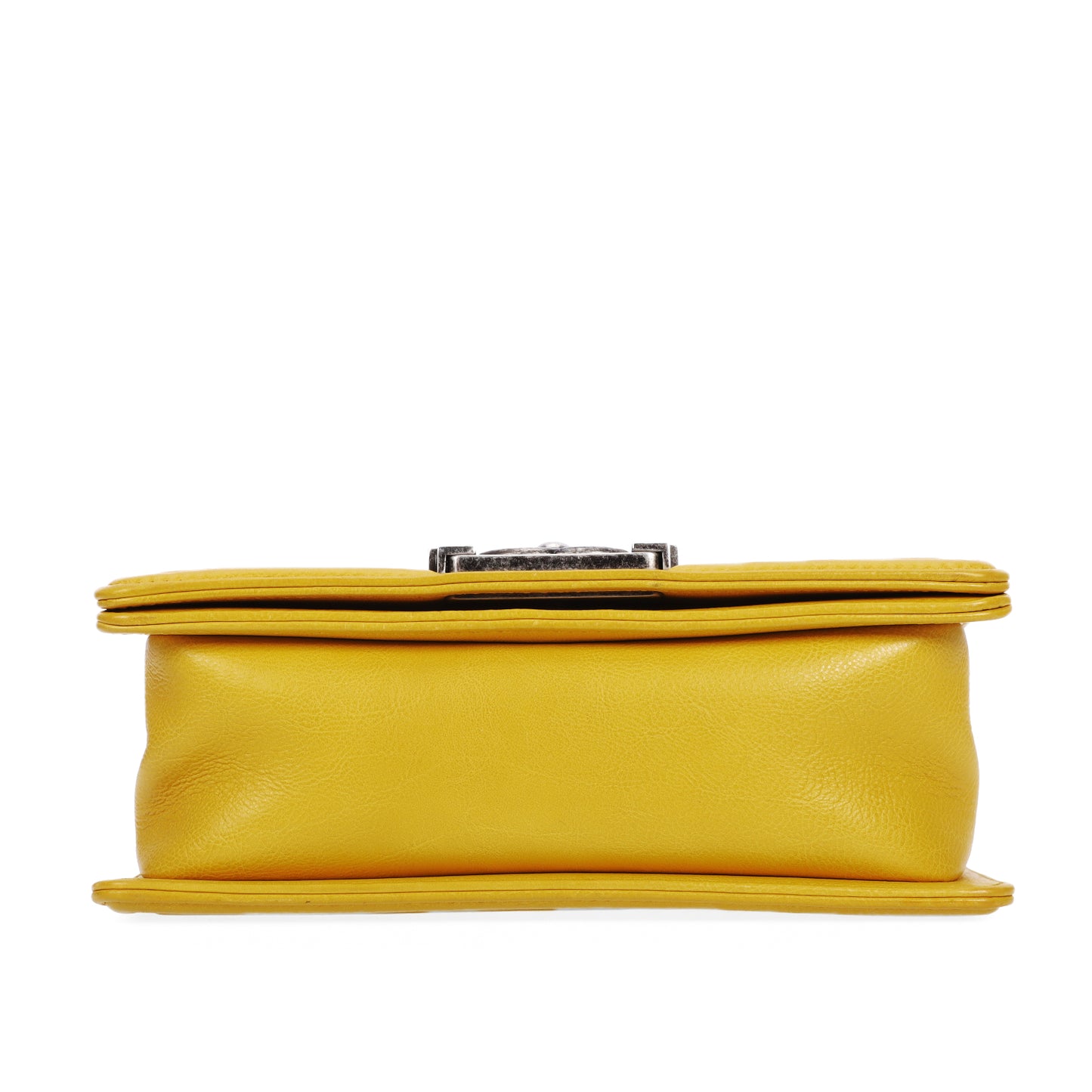 Pre-Owned Chanel Le Boy Small Size Yellow Calfskin Shoulder Bag 60849146 L