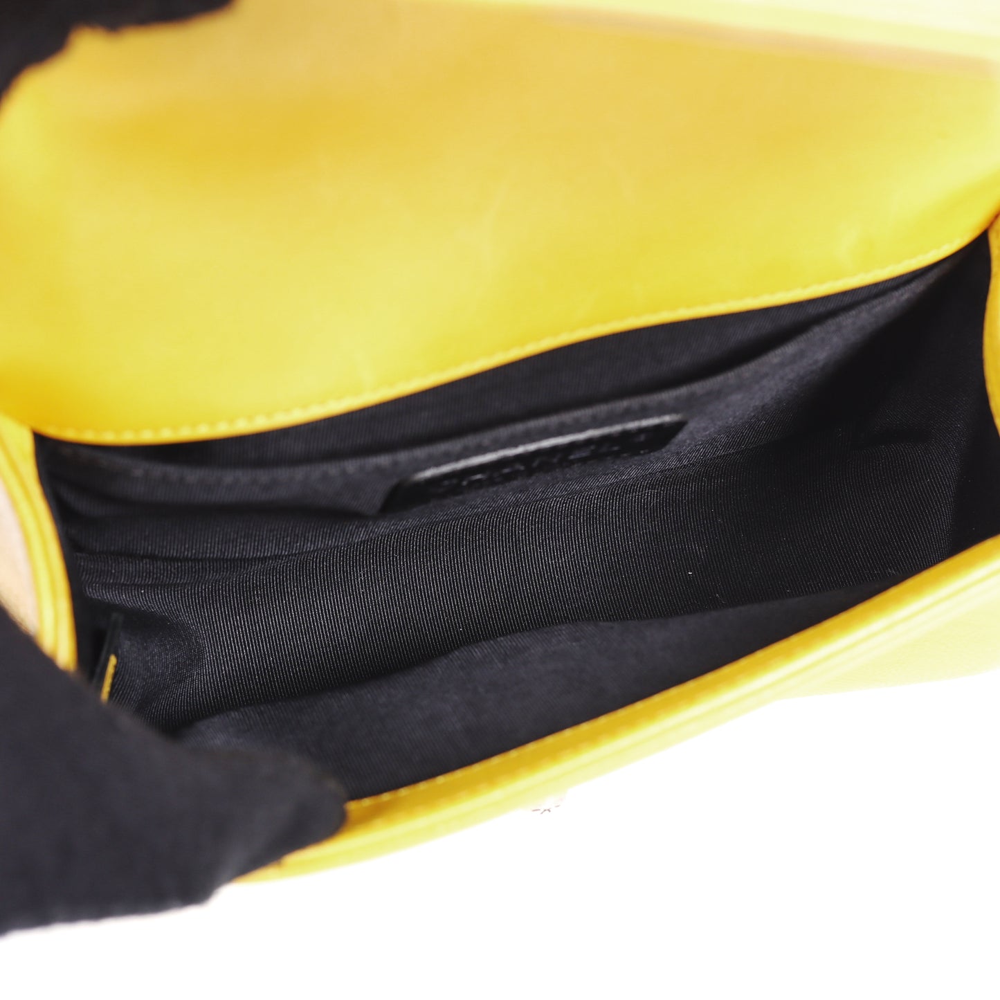 Pre-Owned Chanel Le Boy Small Size Yellow Calfskin Shoulder Bag 60849146 L