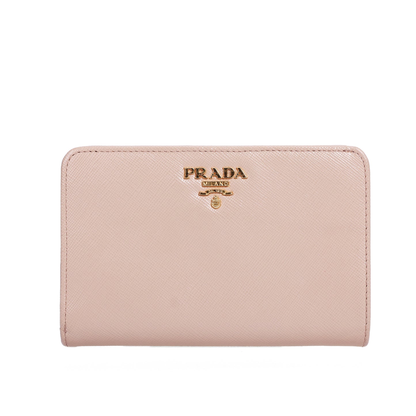Pre-Owned Prada Pink Calfskin Wallet 61098174