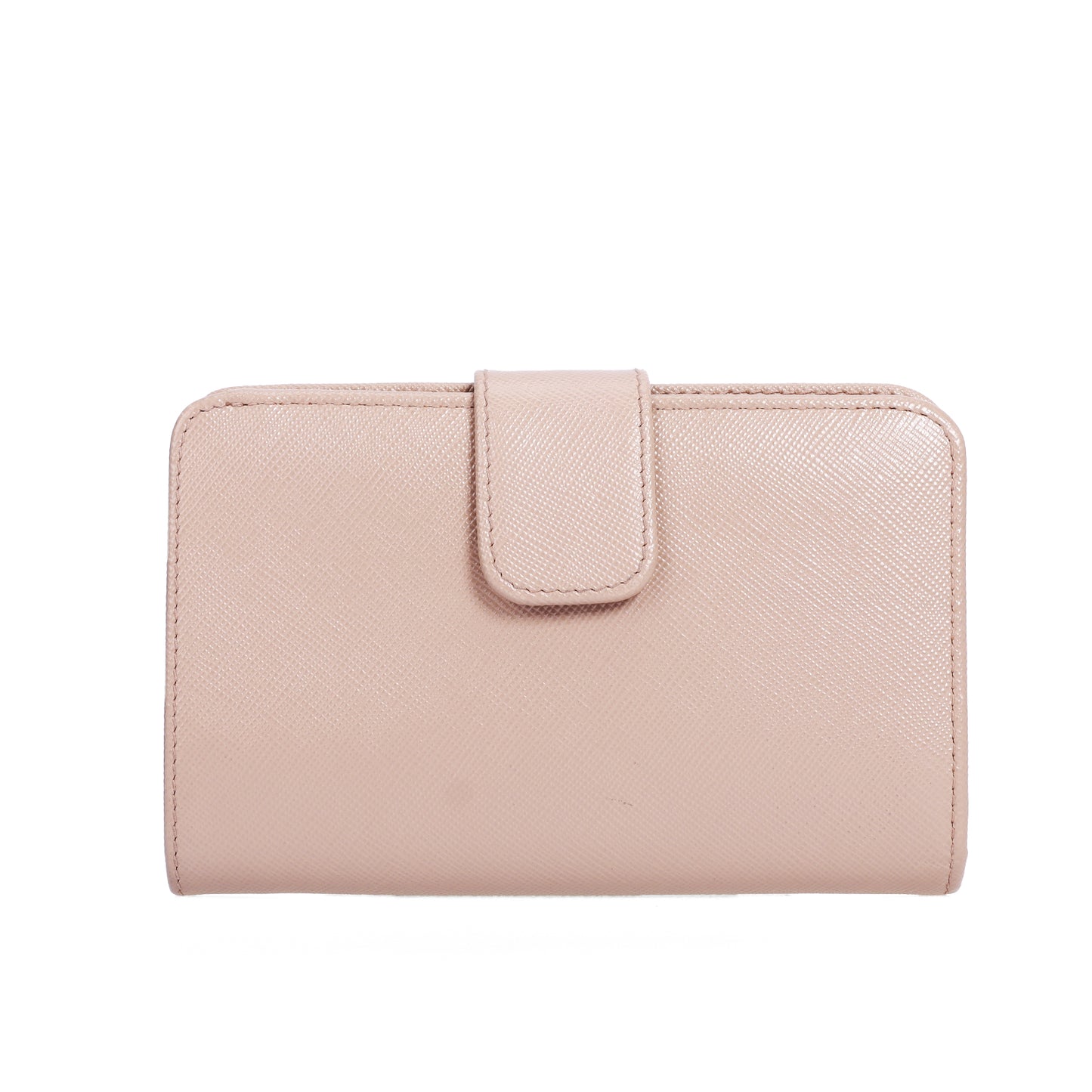 Pre-Owned Prada Pink Calfskin Wallet 61098174