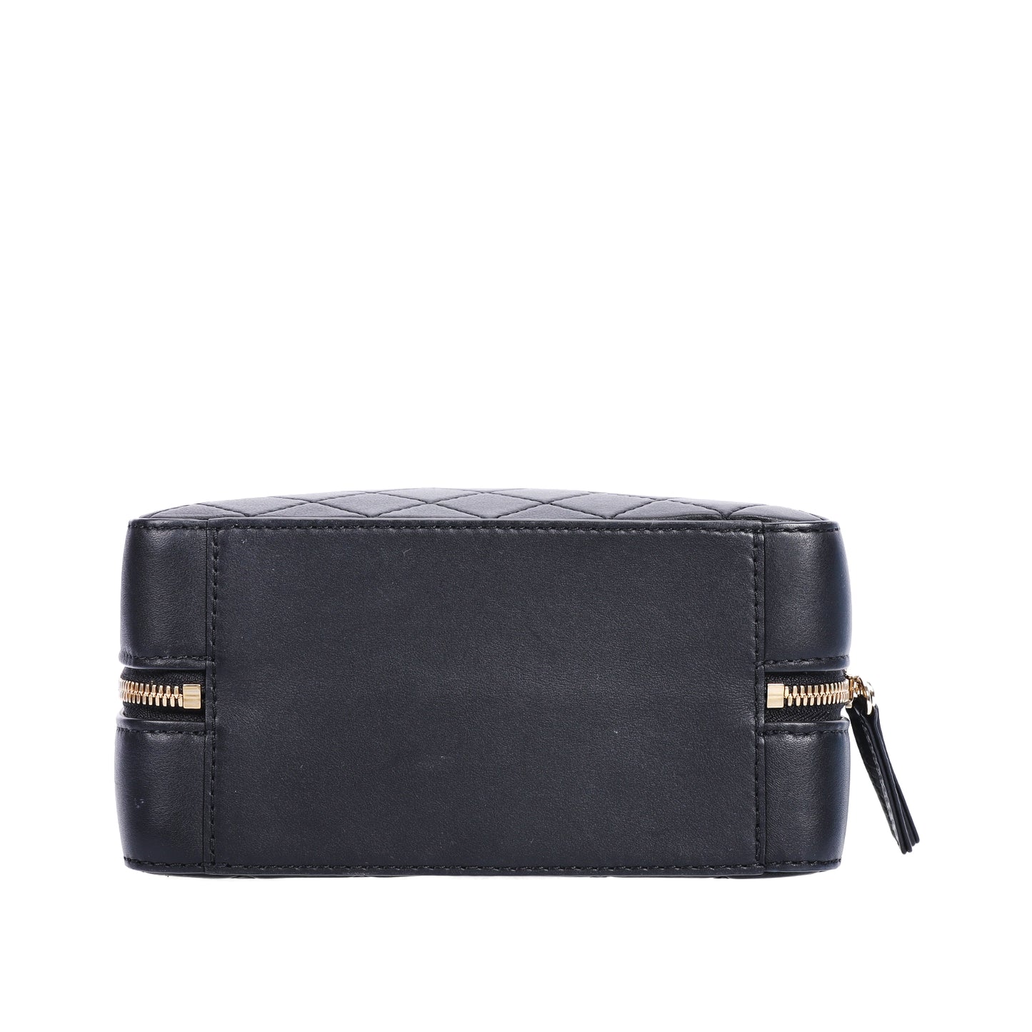 Pre-Owned Chanel Travel Vanity Case Black Quilted Calfskin Shoulder Bag 62621941