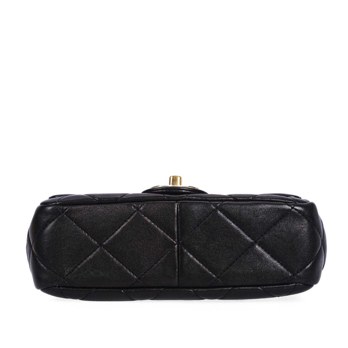 Pre-Owned Chanel 23C Flap Black Lambskin Shoulder Bag 62984324 L