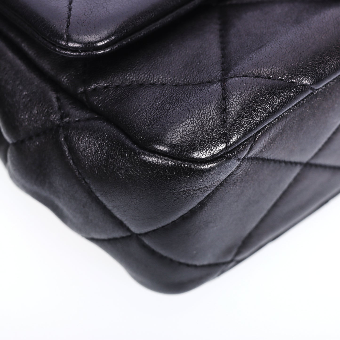 Pre-Owned Chanel 23C Flap Black Lambskin Shoulder Bag 62984324 L