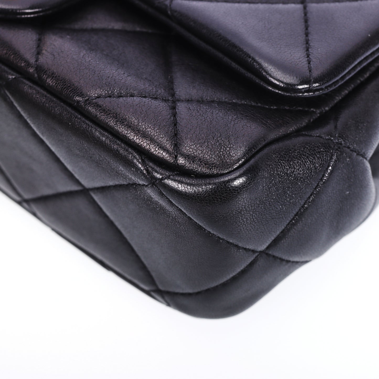 Pre-Owned Chanel 23C Flap Black Lambskin Shoulder Bag 62984324 L