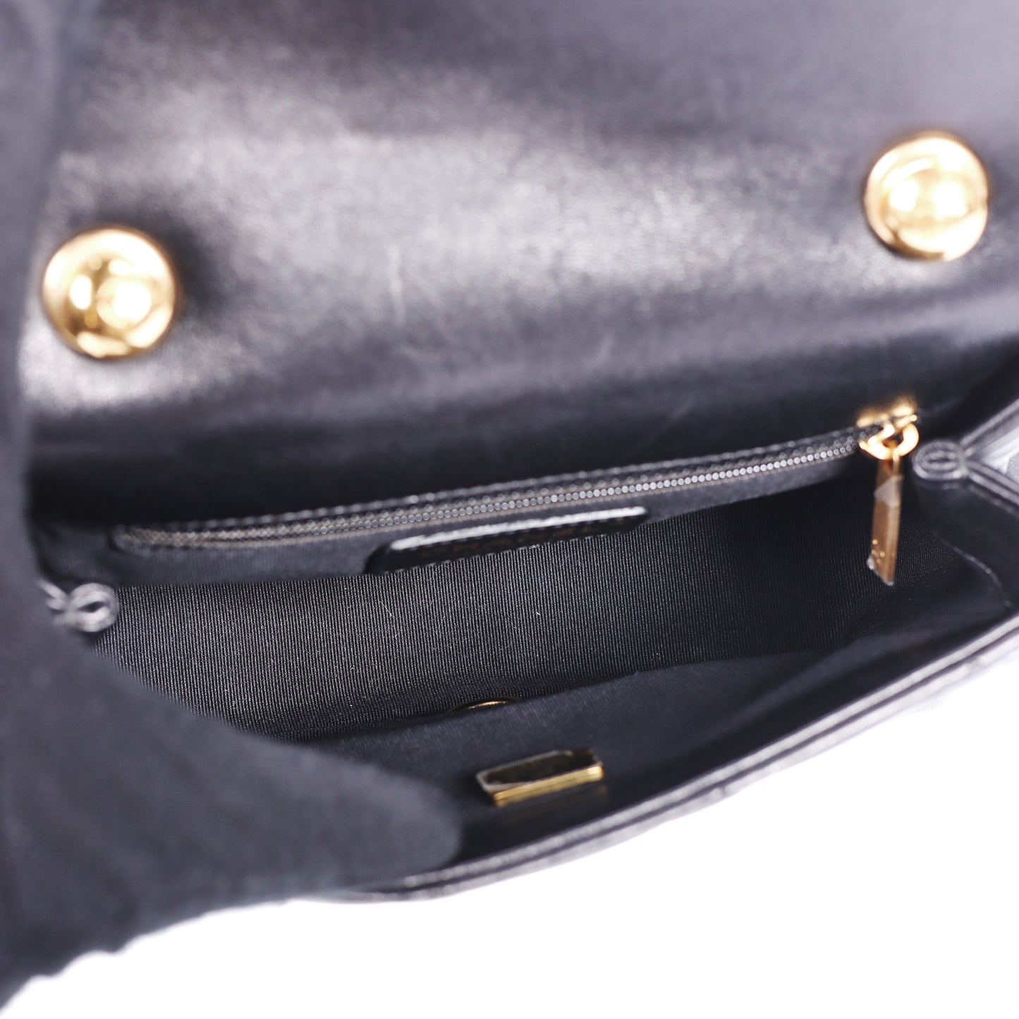 Pre-Owned Chanel 23C Flap Black Lambskin Shoulder Bag 62984324 L