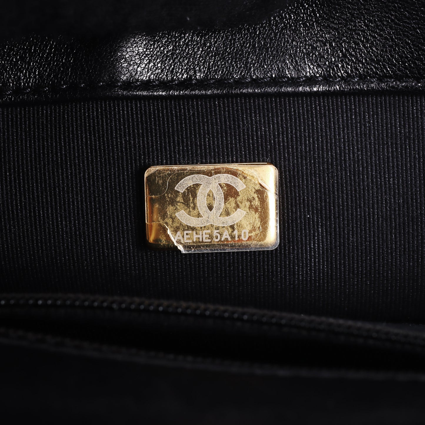 Pre-Owned Chanel 23C Flap Black Lambskin Shoulder Bag 62984324 L