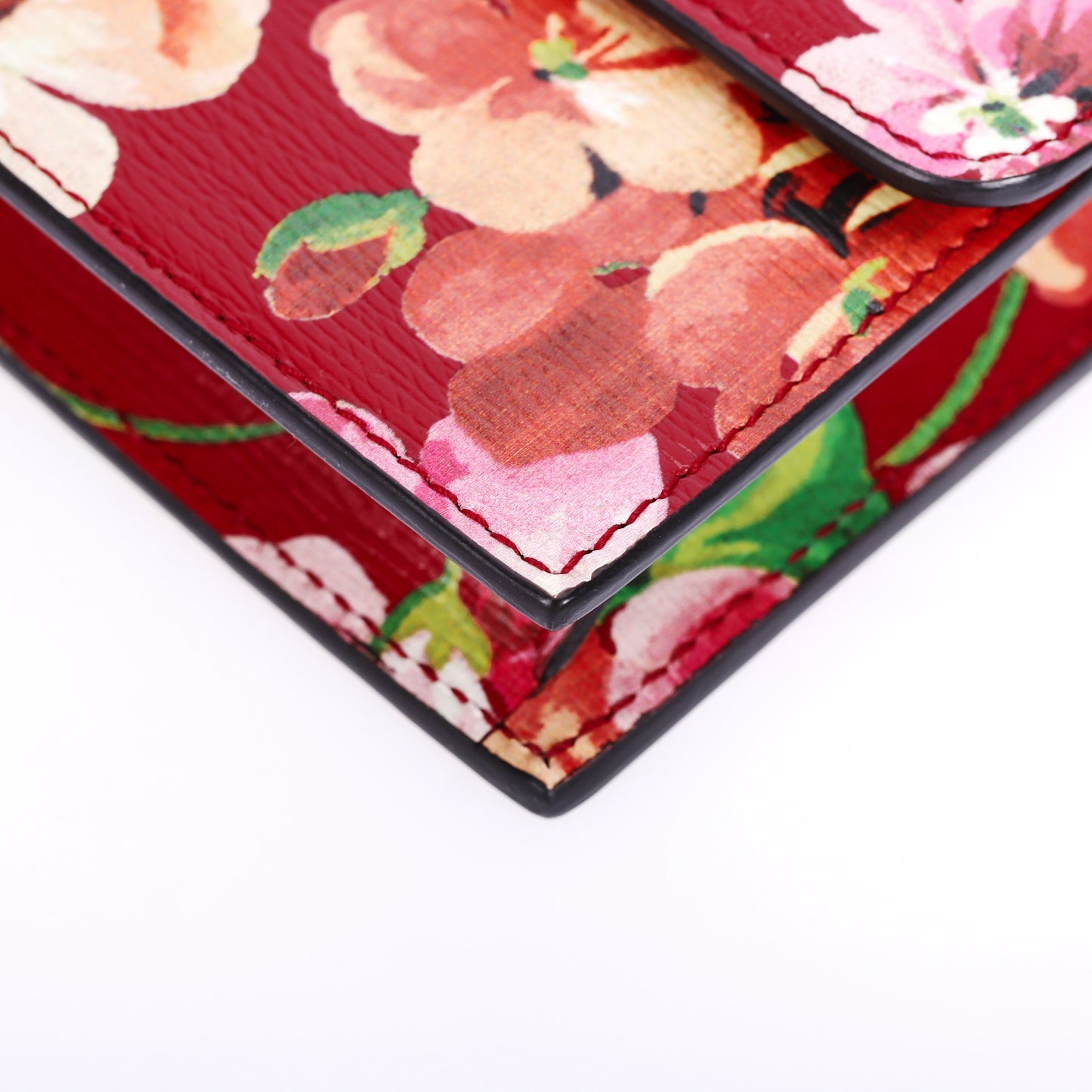 Pre-Owned Gucci Interlocking Red Floral Print Patent Calfskin Crossbody Bag 64888516