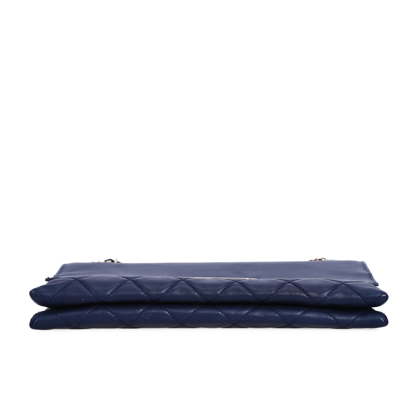 Pre-Owned Chanel Flap Navy Lambskin Shoulder Bag 64951453 L