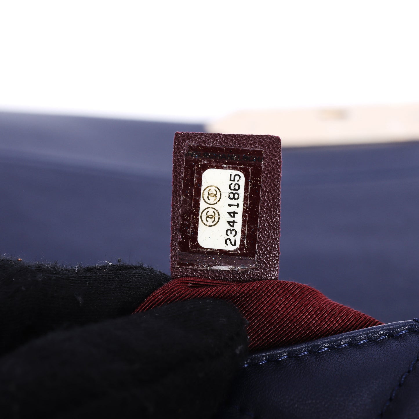 Pre-Owned Chanel Flap Navy Lambskin Shoulder Bag 64951453 L