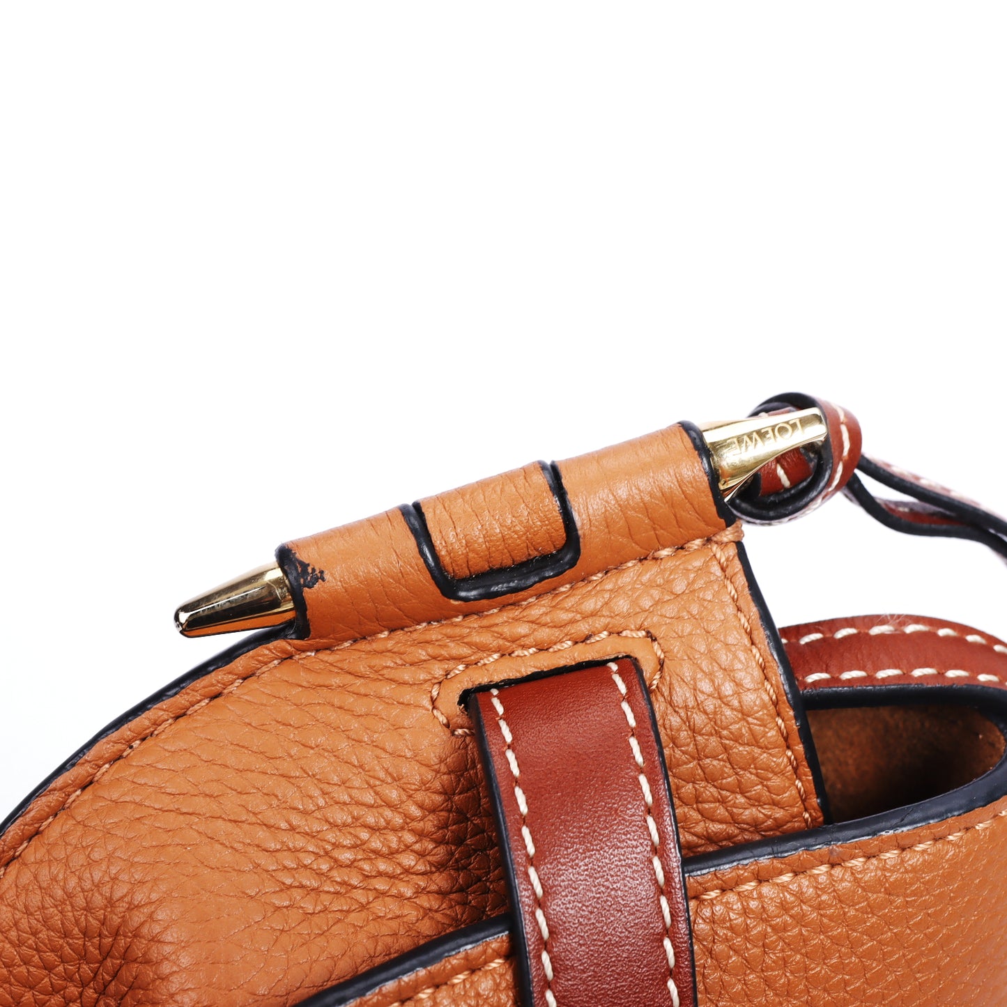 Pre-Owned Loewe Gate Tan Calfskin Crossbody Bag 65546791