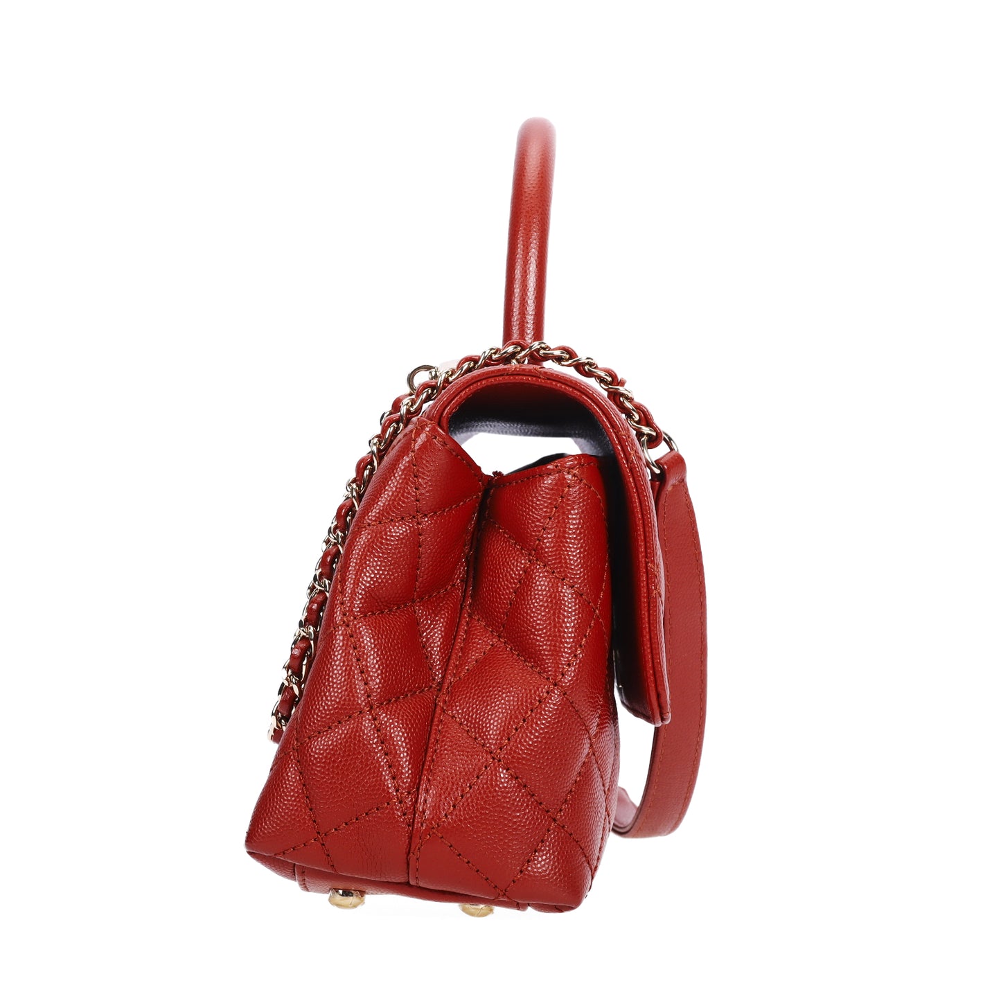 Pre-Owned Chanel Coco Handle Red Caviar Calfskin Shoulder Bag 65868875