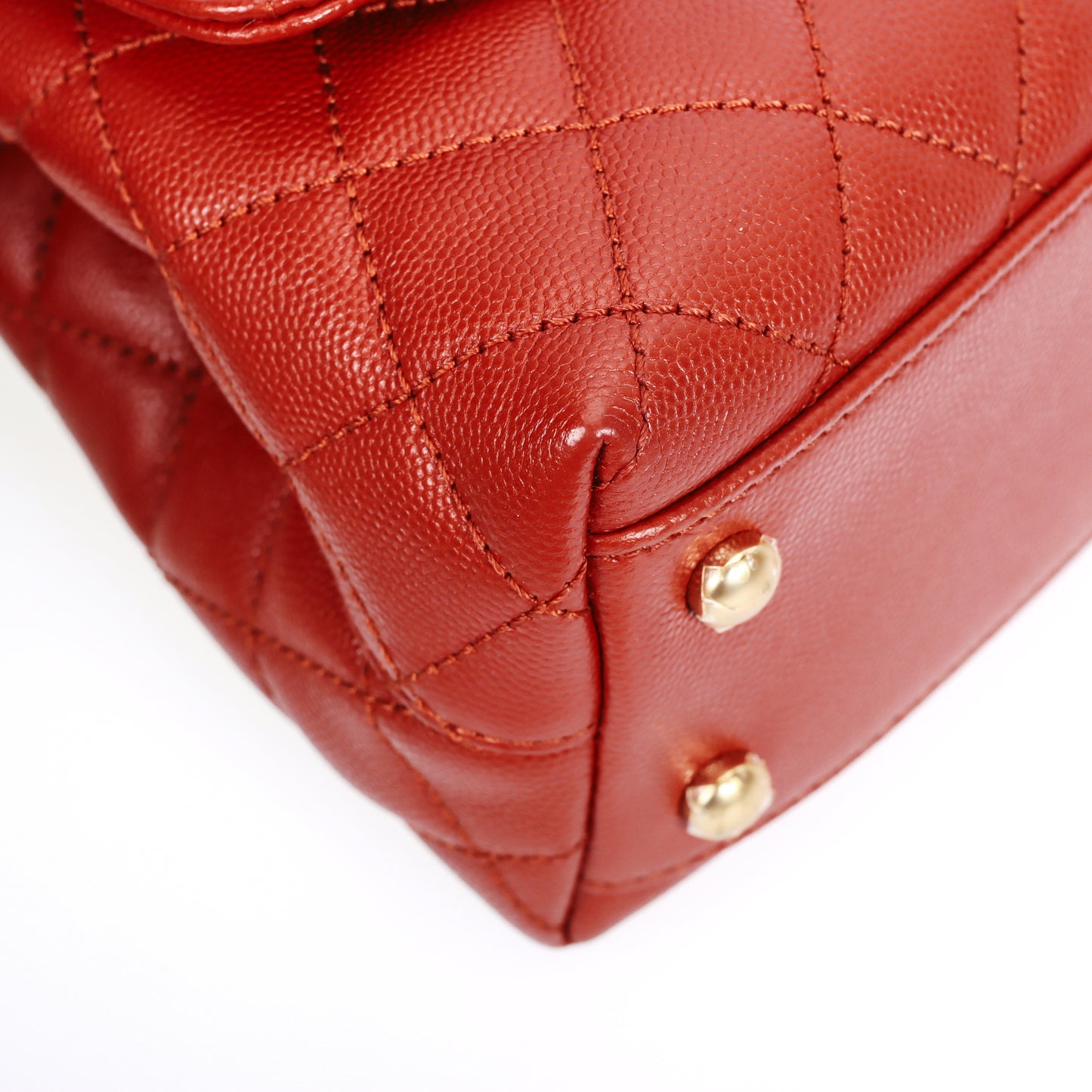 Pre-Owned Chanel Coco Handle Red Caviar Calfskin Shoulder Bag 65868875