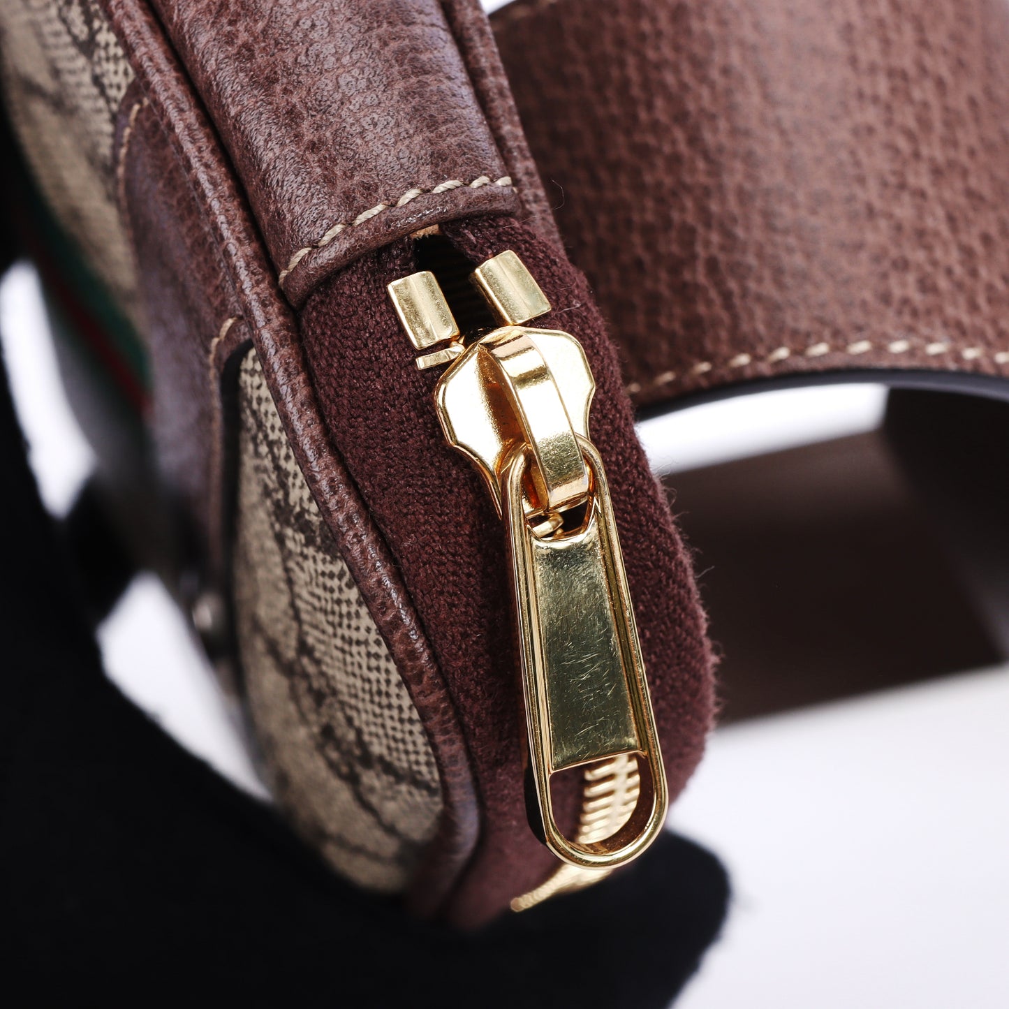 Pre-Owned Gucci Ophidia GG Brown Coated Canvas Belt Bag 66709062