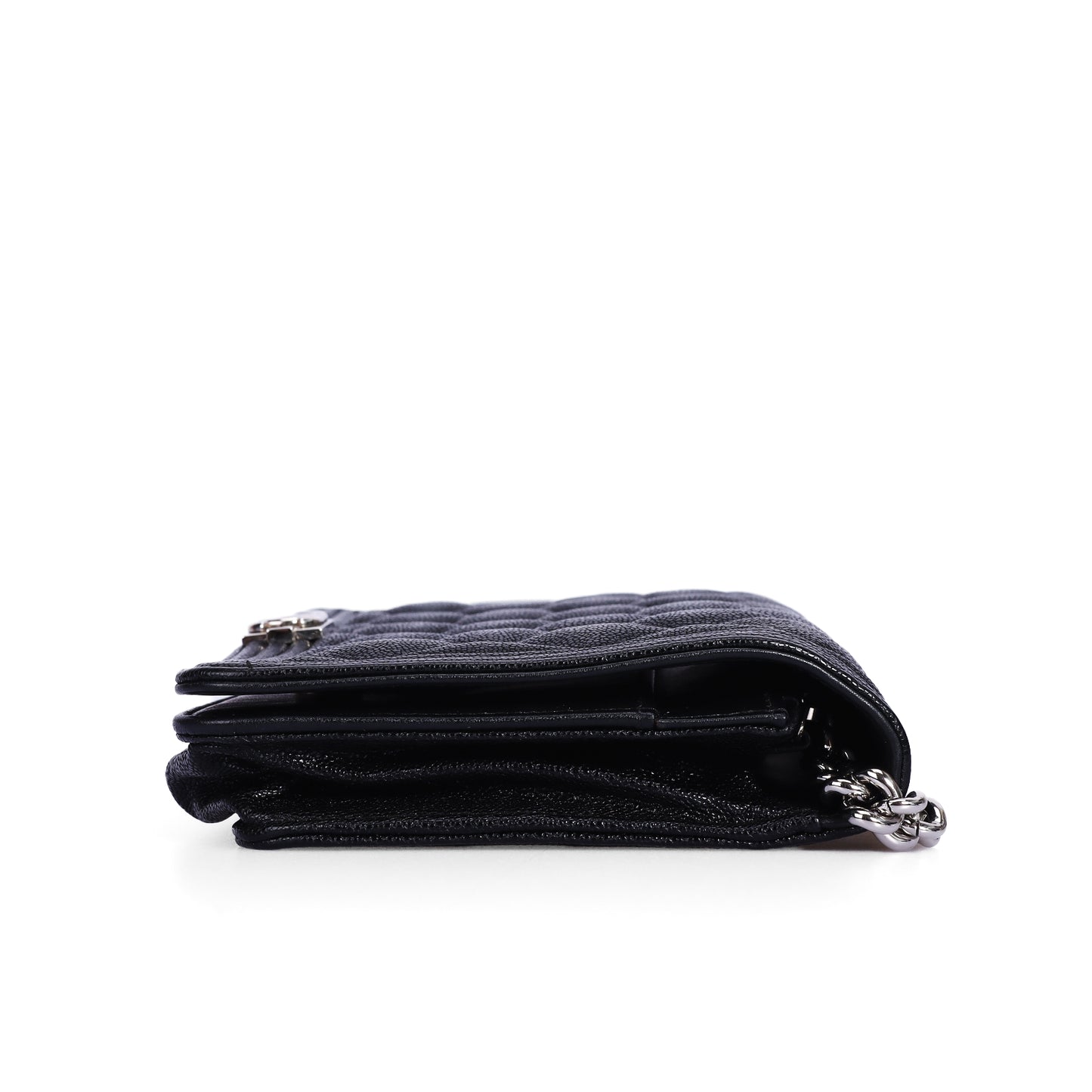 Pre-Owned Chanel Boy Black Calfskin Wallet on Chain 66815808 L