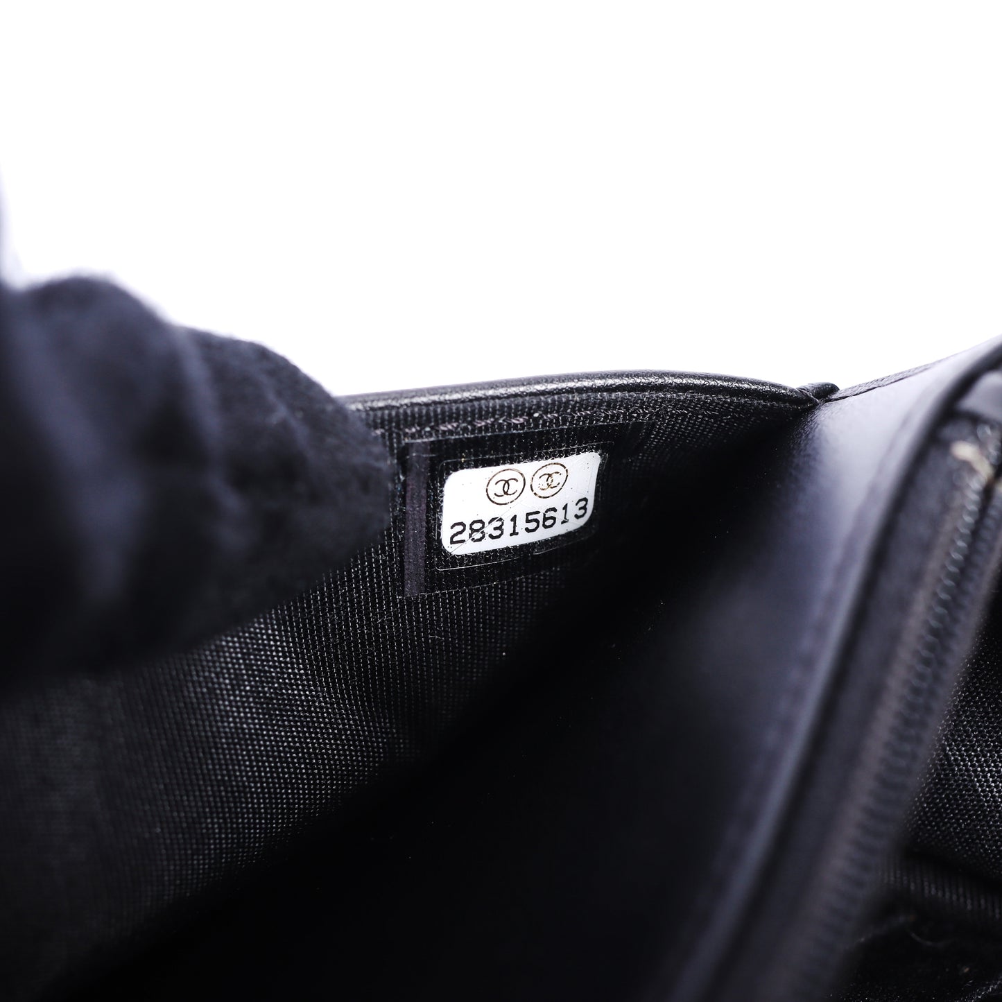 Pre-Owned Chanel Boy Black Calfskin Wallet on Chain 66815808 L