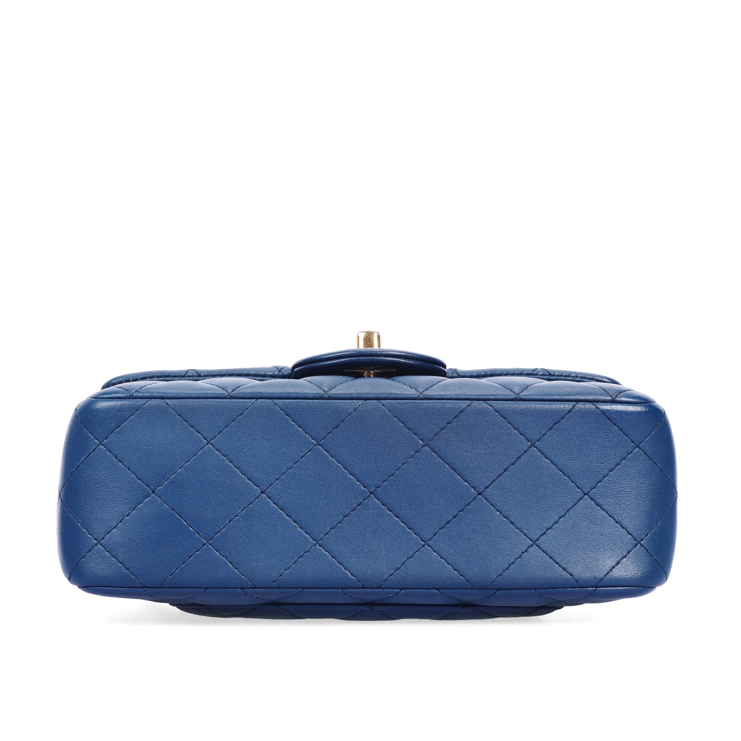 Pre-Owned Chanel Classic Flap Mini Blue Calfskin Shoulder Bag 67450330