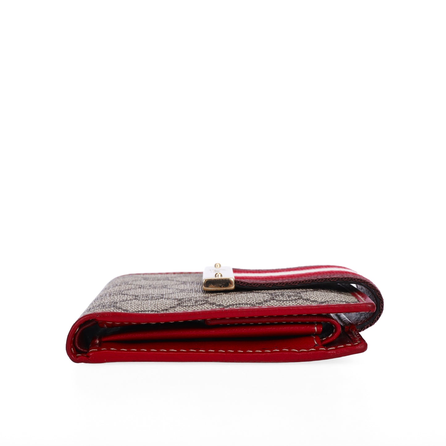 Pre-Owned Gucci GG Supreme Beige Coated Canvas Wallet 68657396