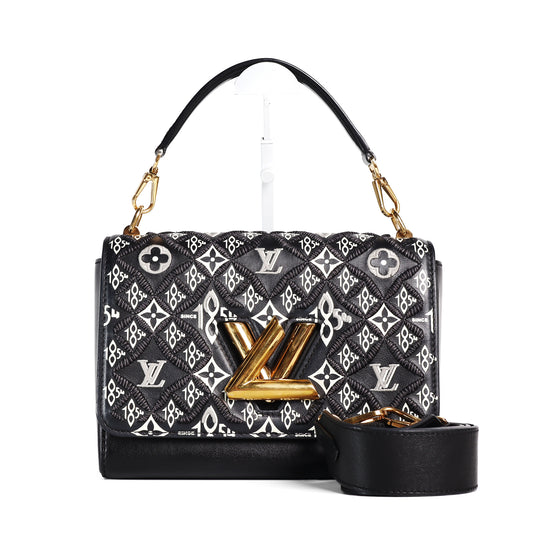 Pre-Owned Louis Vuitton Since 1854 Twist Black Calfskin Shoulder Bag 68987655 L