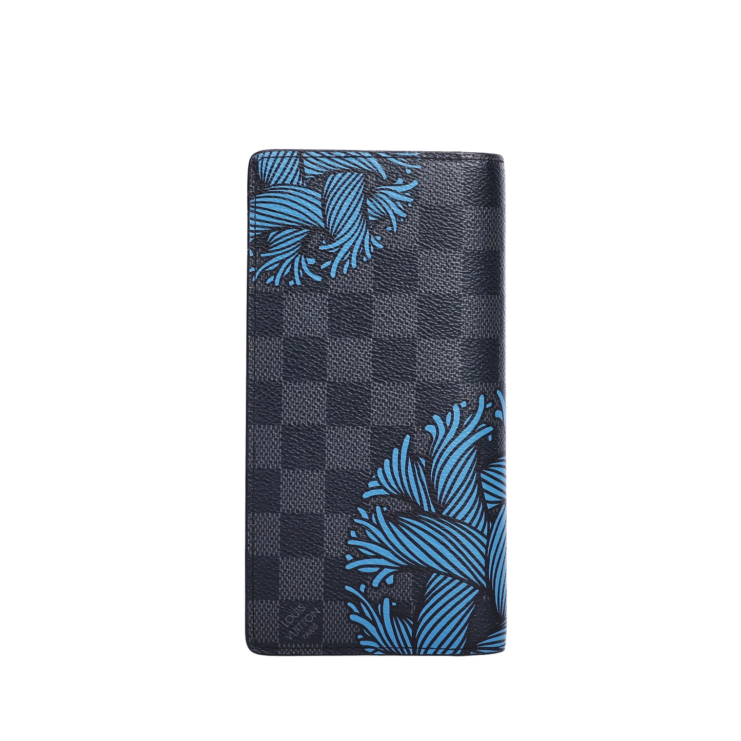 Pre-Owned Louis Vuitton Damier Graphite Blue Coated Canvas Long Wallet 69263762