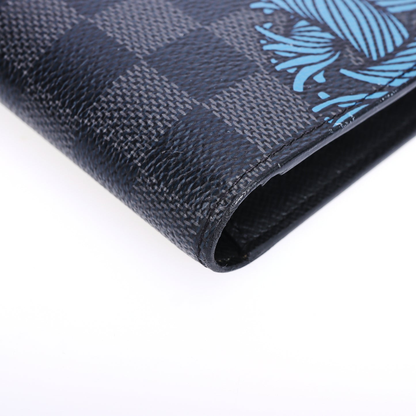 Pre-Owned Louis Vuitton Damier Graphite Blue Coated Canvas Long Wallet 69263762