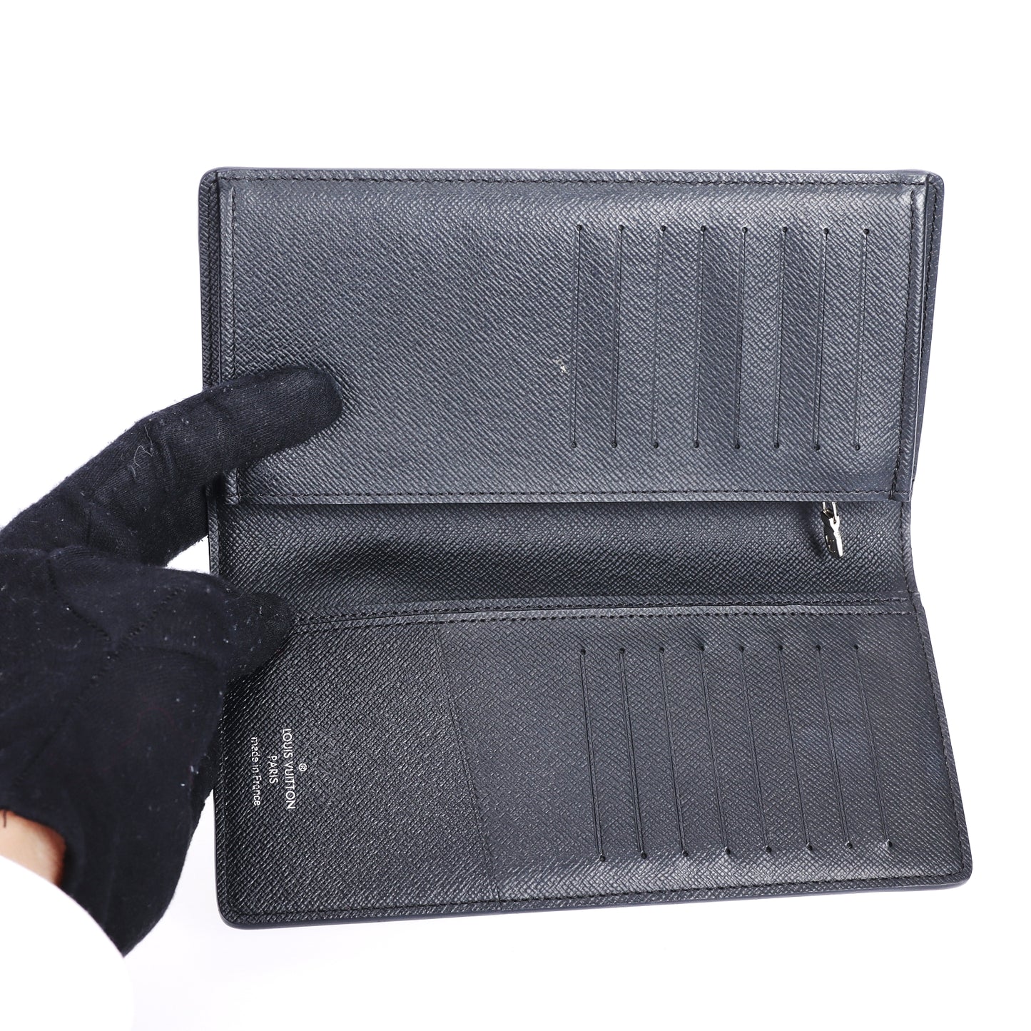 Pre-Owned Louis Vuitton Damier Graphite Blue Coated Canvas Long Wallet 69263762