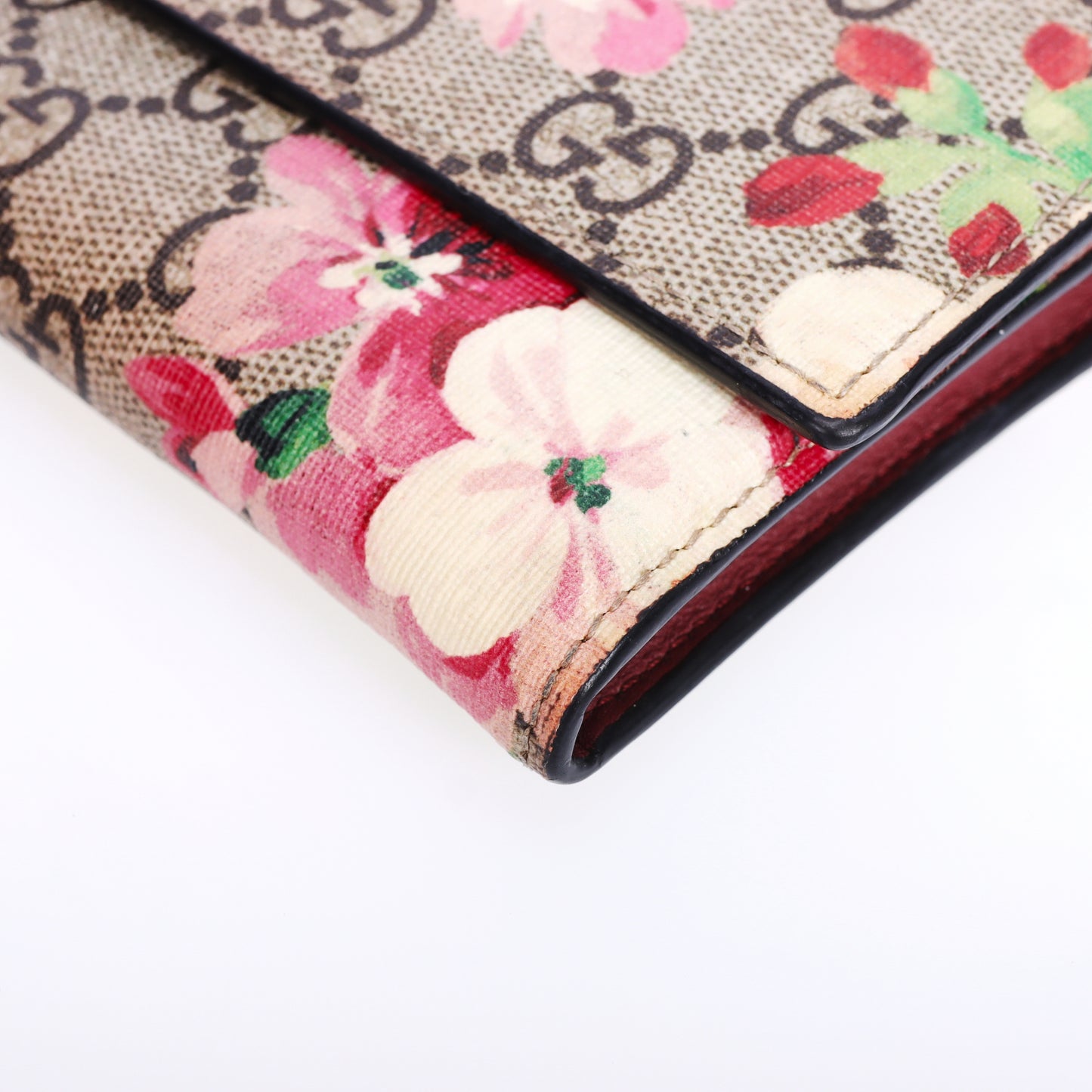 Pre-Owned Gucci Blooms GG Supreme Beige Coated Canvas Long Wallet 69396688