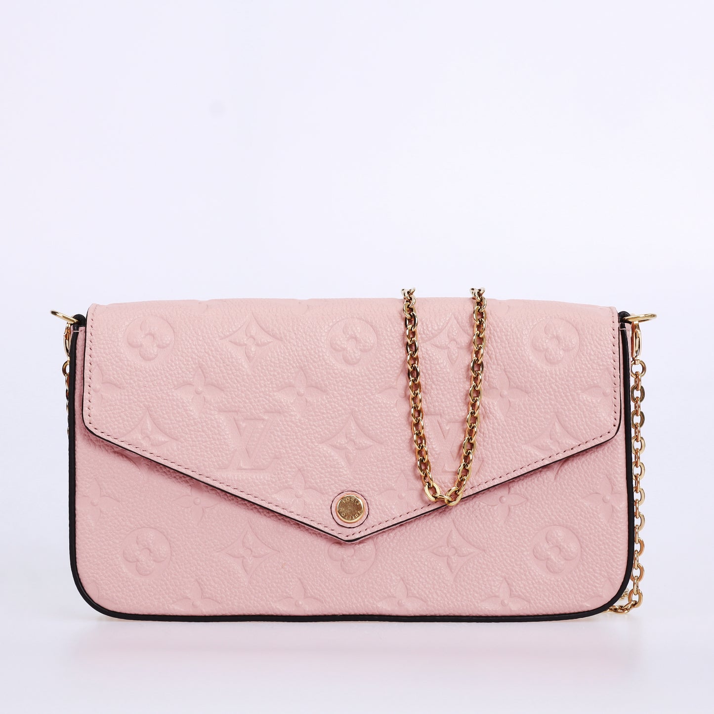 Pre-Owned Louis Vuitton Pochette Félicie Pink Empreinte Calfskin Wallet on Chain 69488887