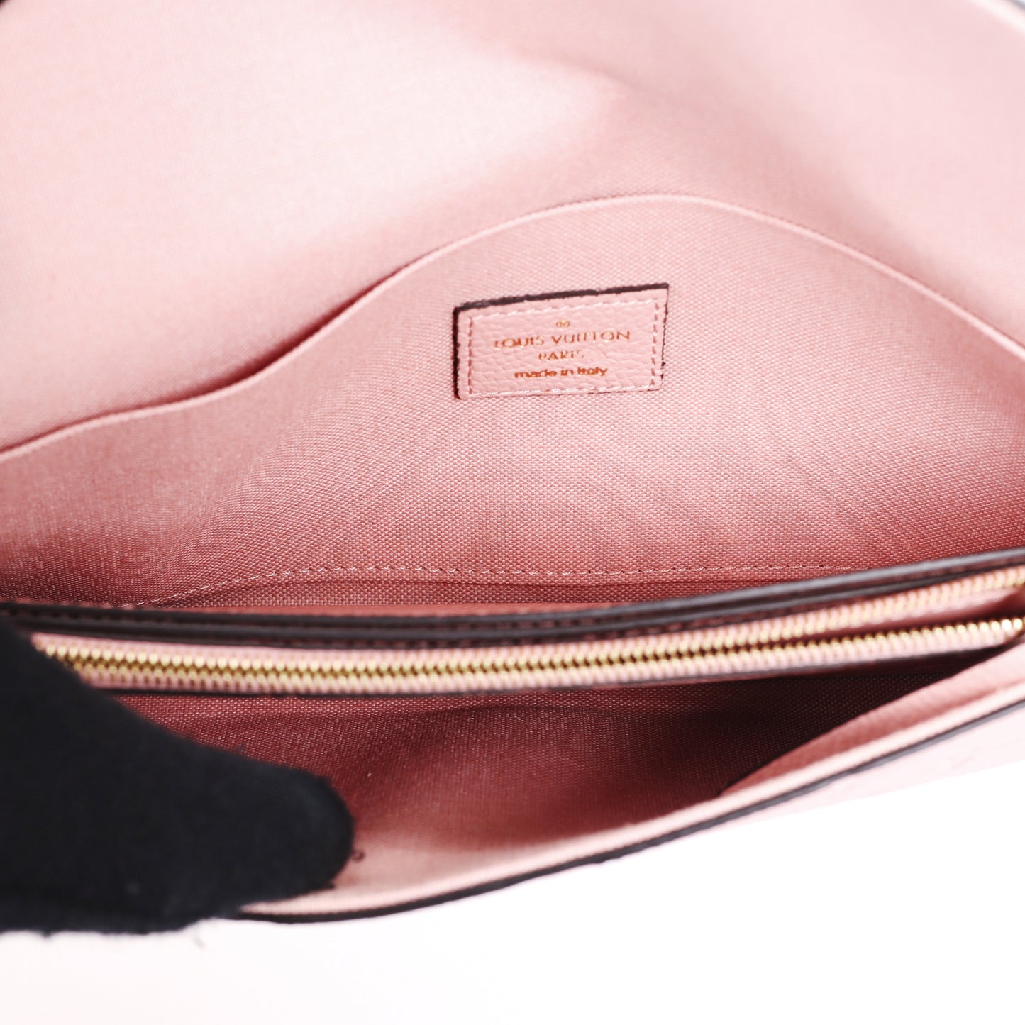 Pre-Owned Louis Vuitton Pochette Félicie Pink Empreinte Calfskin Wallet on Chain 69488887