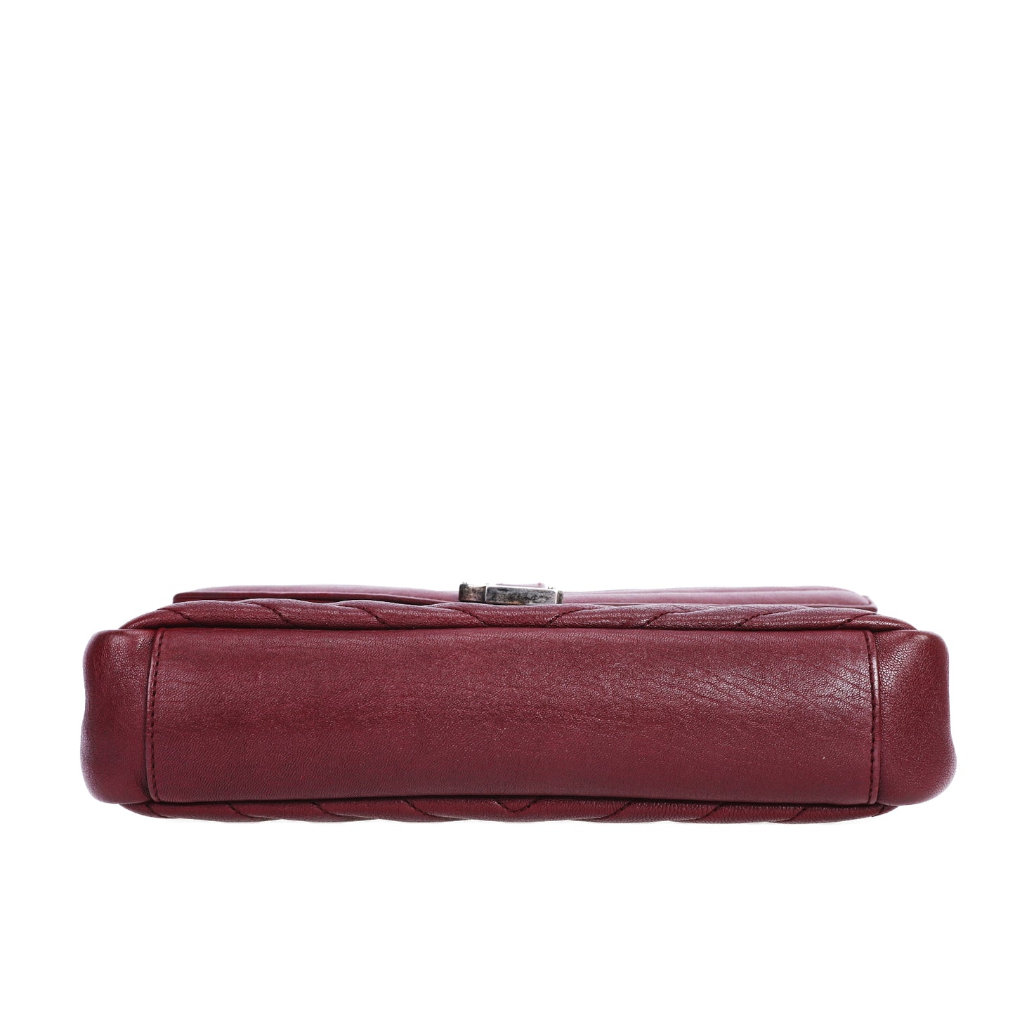 Pre-Owned Saint Laurent Burgundy Chevron Quilted Calfskin 71468058