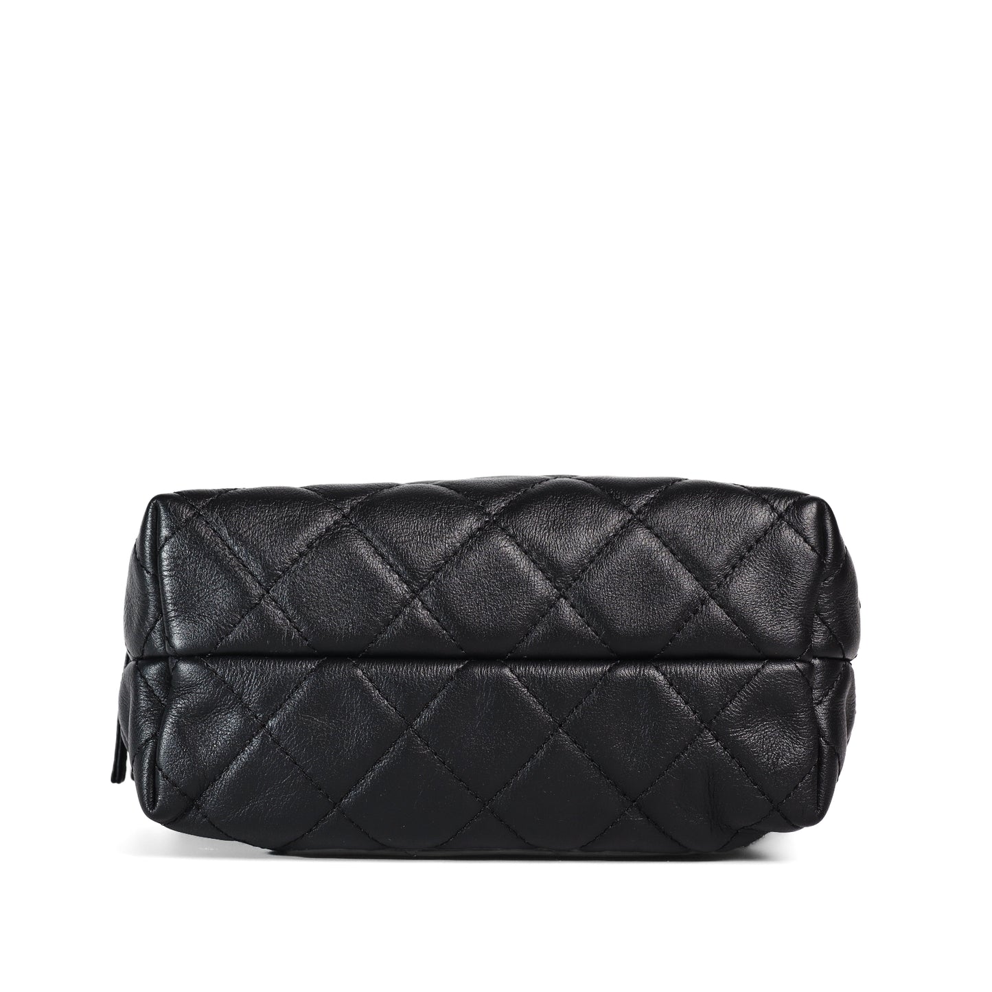 Pre-Owned Chanel Bowling  Black Calfskin Leather Crossbody Bag 72606561L