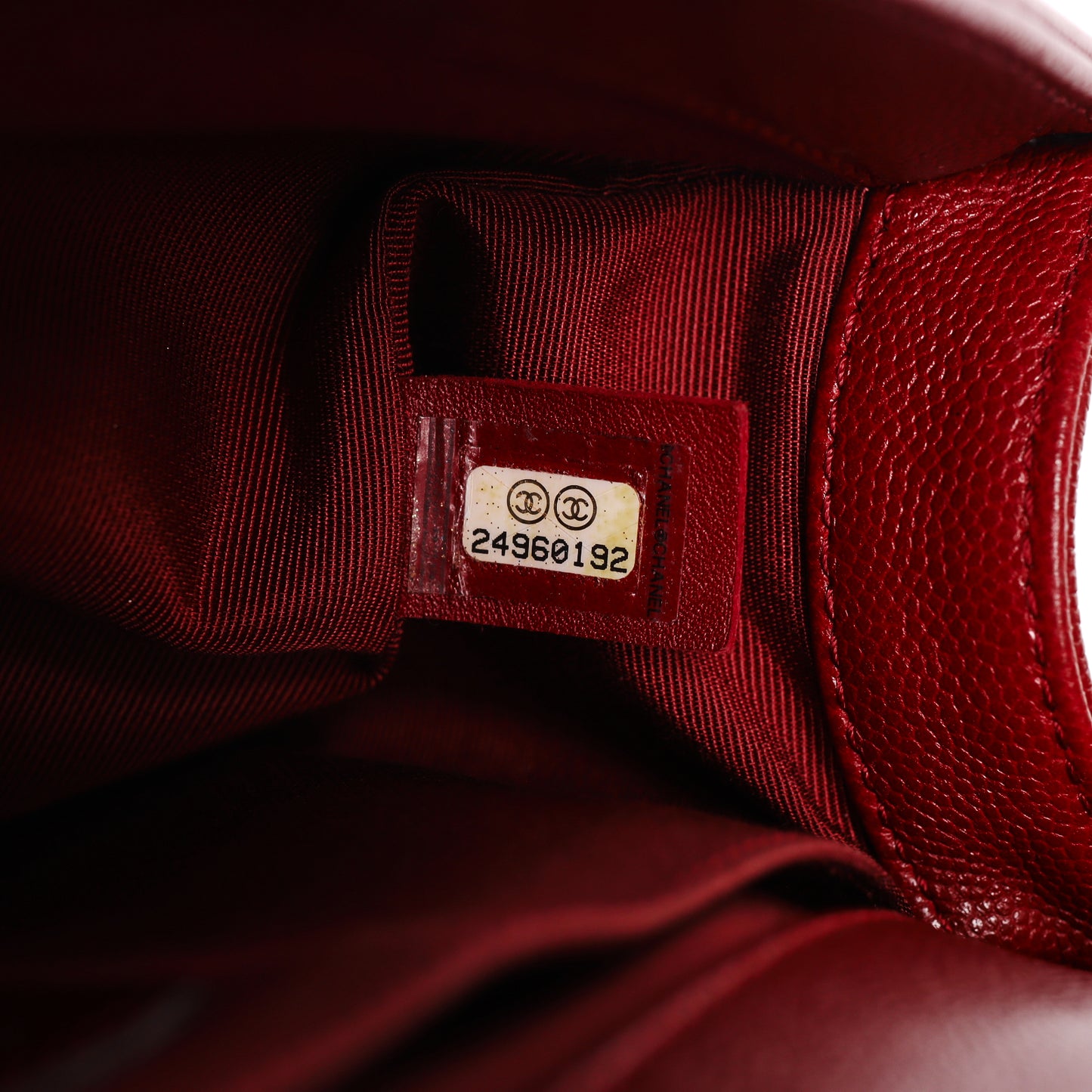 Pre-owned CHANEL calfskin Crossbody Bags Leboy chain shoulder bag red leather 73730134