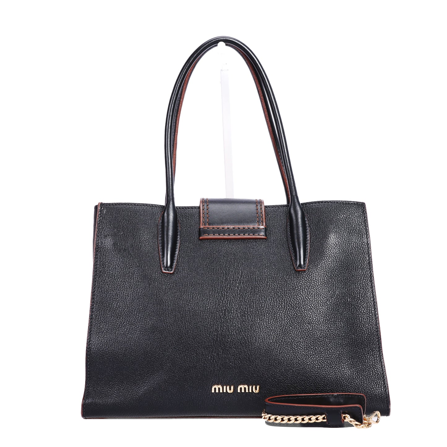 Pre-Owned Miu Miu Lady Black Calfskin Leather Shoulder Bag 74884407 c