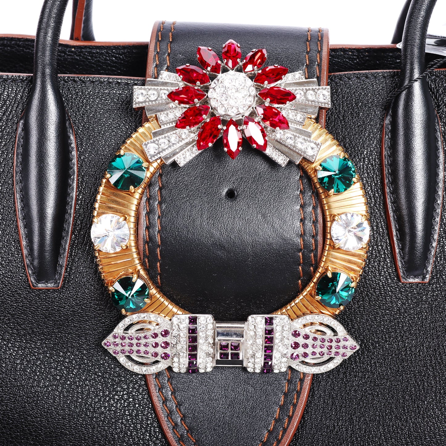 Pre-Owned Miu Miu Lady Black Calfskin Leather Shoulder Bag 74884407 c