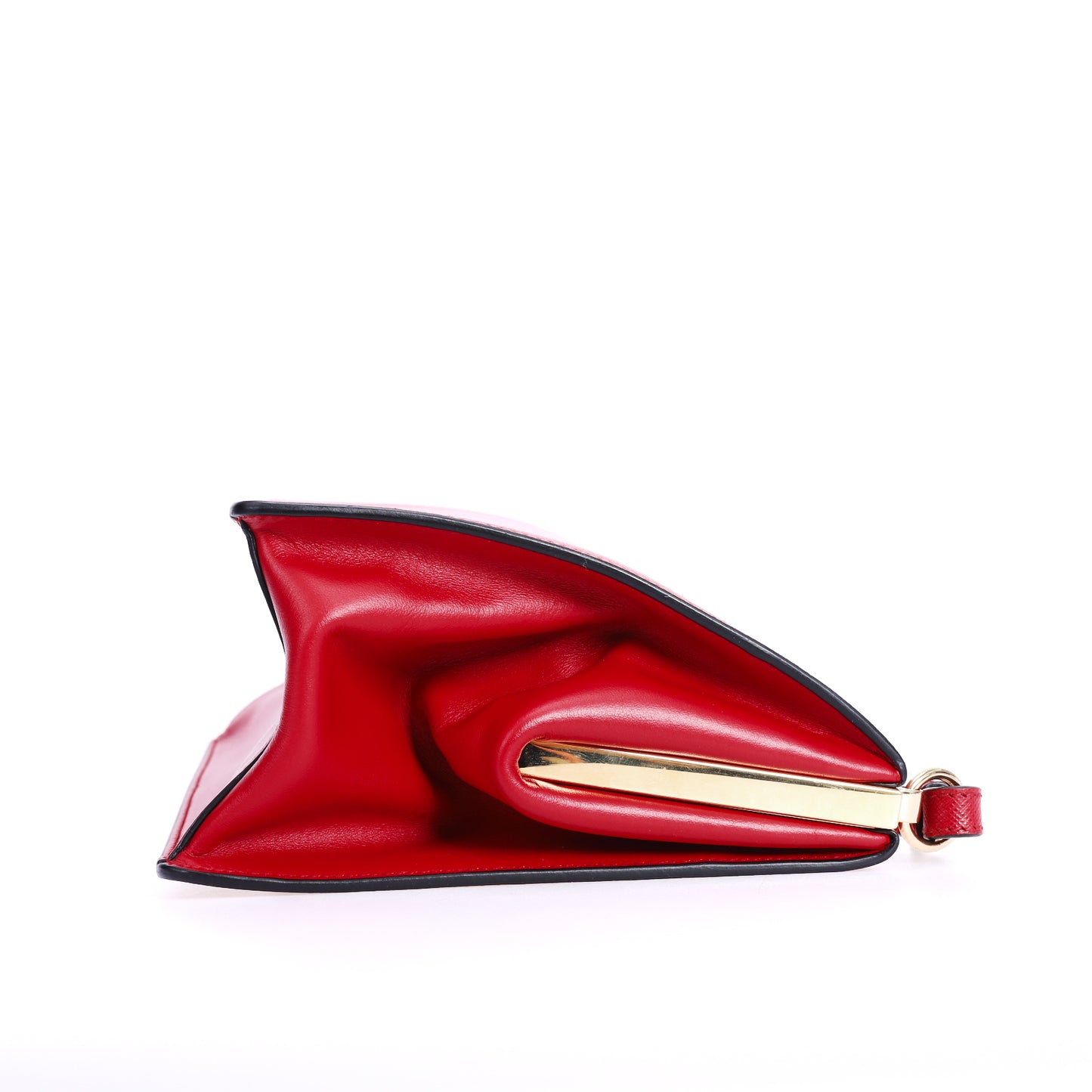 Pre-Owned Prada Red Saffiano Calfskin  Crossbody Bag 77150495