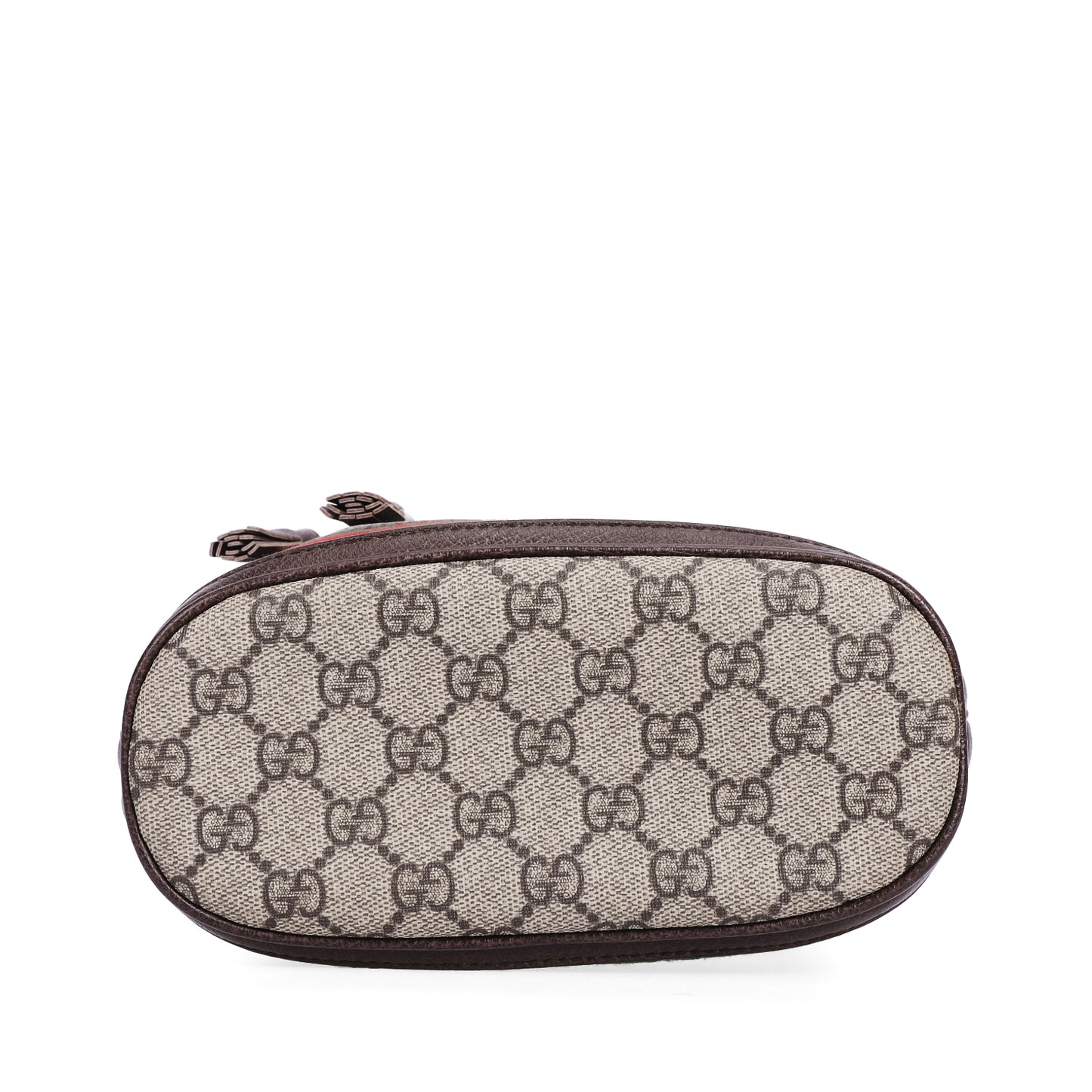 Pre-Owned Gucci Ophidia Bucket GG Supreme Brown Coated Canvas Shoulder Bag 78377362