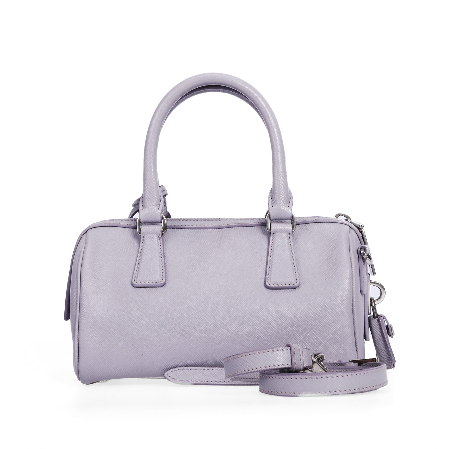 Pre-Owned Prada Boston Violet Calfskin Shoulder Bag 78930527