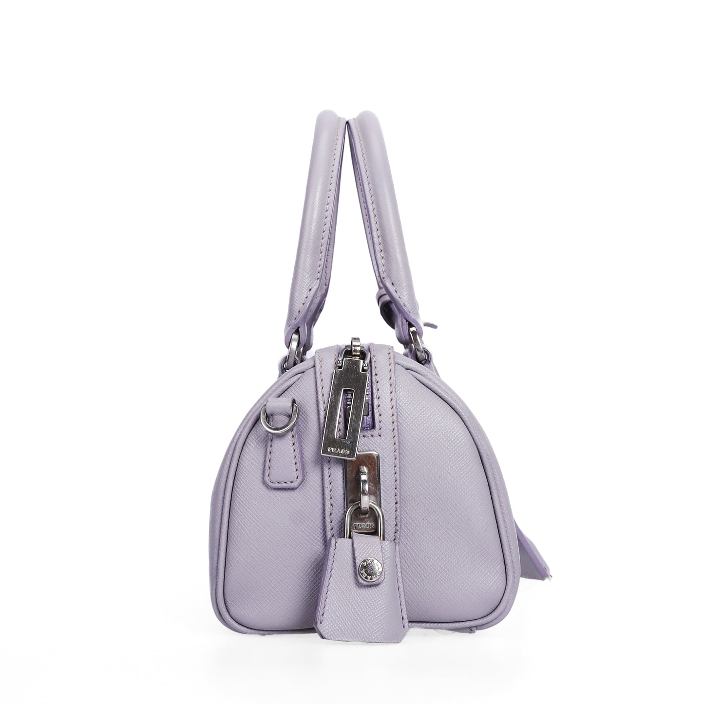 Pre-Owned Prada Boston Violet Calfskin Shoulder Bag 78930527