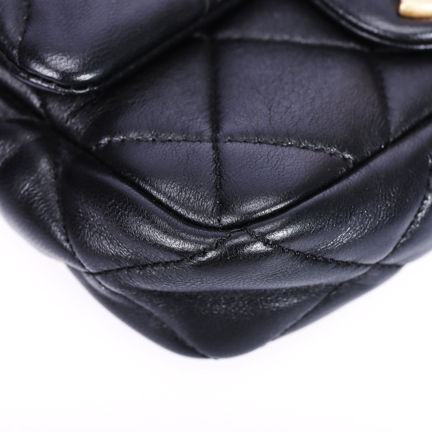 Pre-Owned Chanel Funky Town Flap Black Lambskin Leather Shoulder Bag 79304877