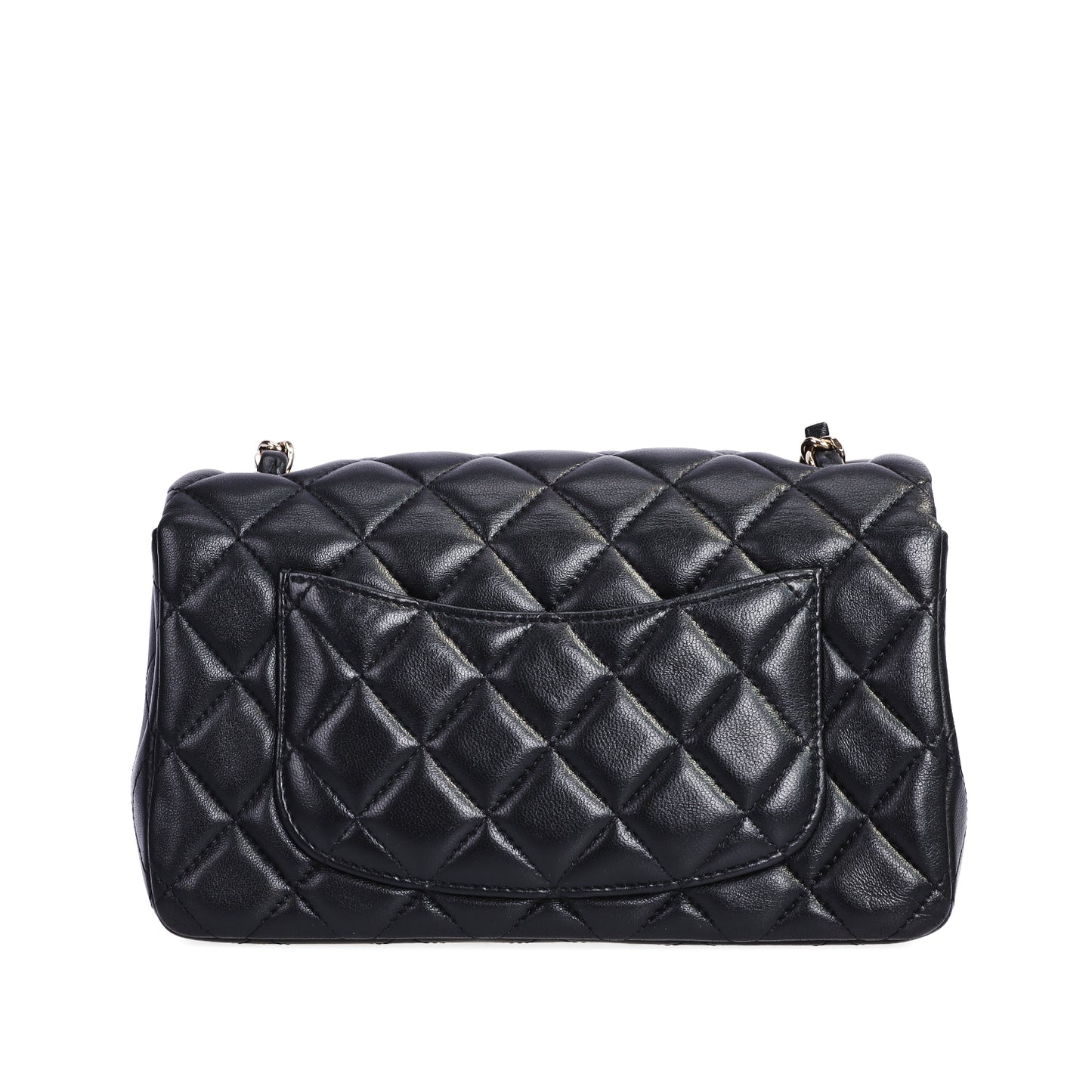 Pre-Owned Chanel Classic Flap Mini Black Lambskin Shoulder Bag 79533024 L