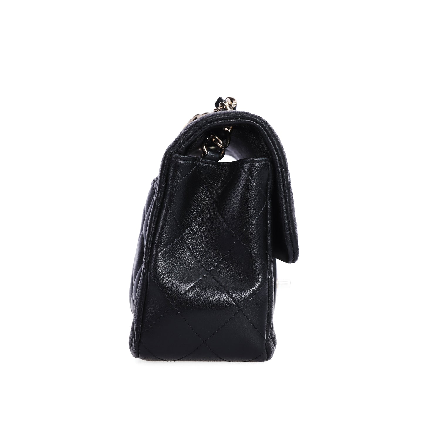 Pre-Owned Chanel Classic Flap Mini Black Lambskin Shoulder Bag 79533024 L