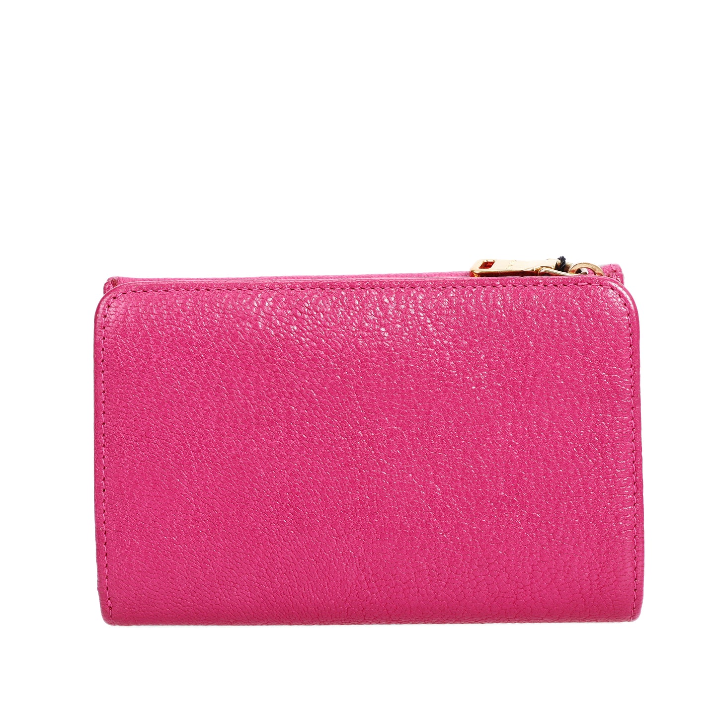 Pre-Owned Miu Miu Fuchsia Calfskin Compact Wallet 79748962