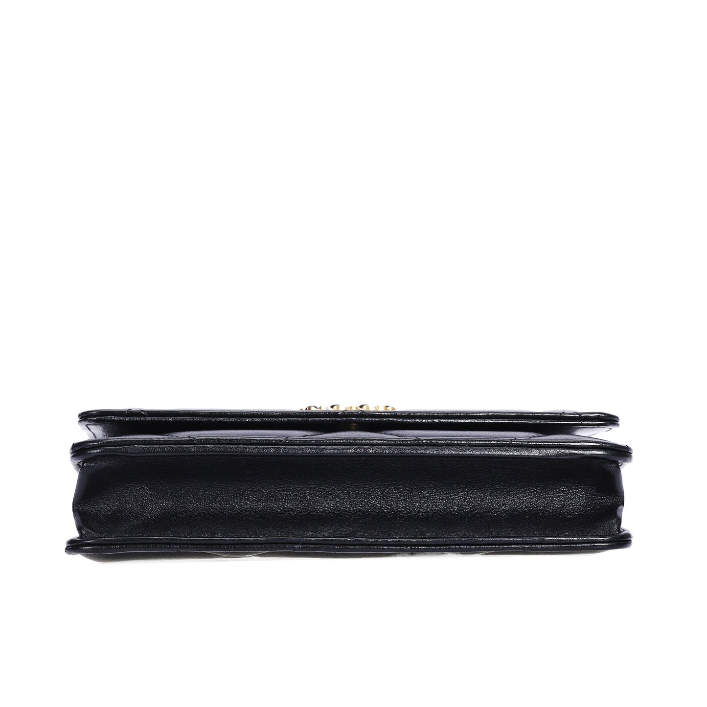 Pre-Owned Chanel 19 Black Lambskin Leather Wallet on Chain 79757415 L
