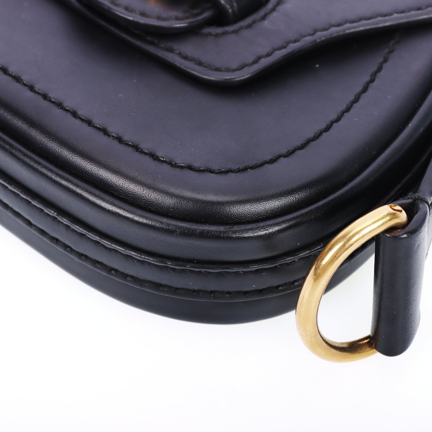 Pre-Owned Christian Dior D-Fence Black Calfskin Shoulder Bag 80418728