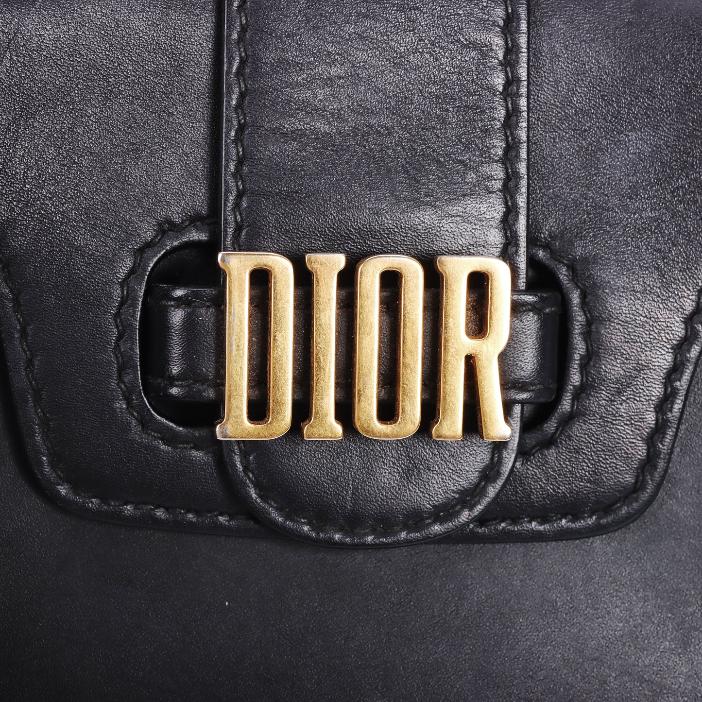 Pre-Owned Christian Dior D-Fence Black Calfskin Shoulder Bag 80418728