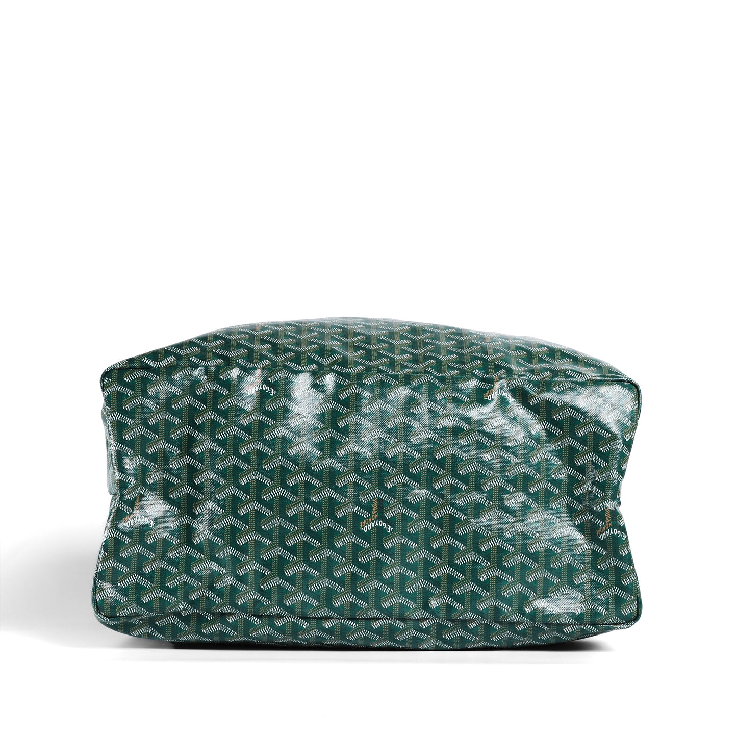 Pre-Owned Goyard Saint Louis  Green Goyardine Coated Canvas Leather Tote Bag 80672154